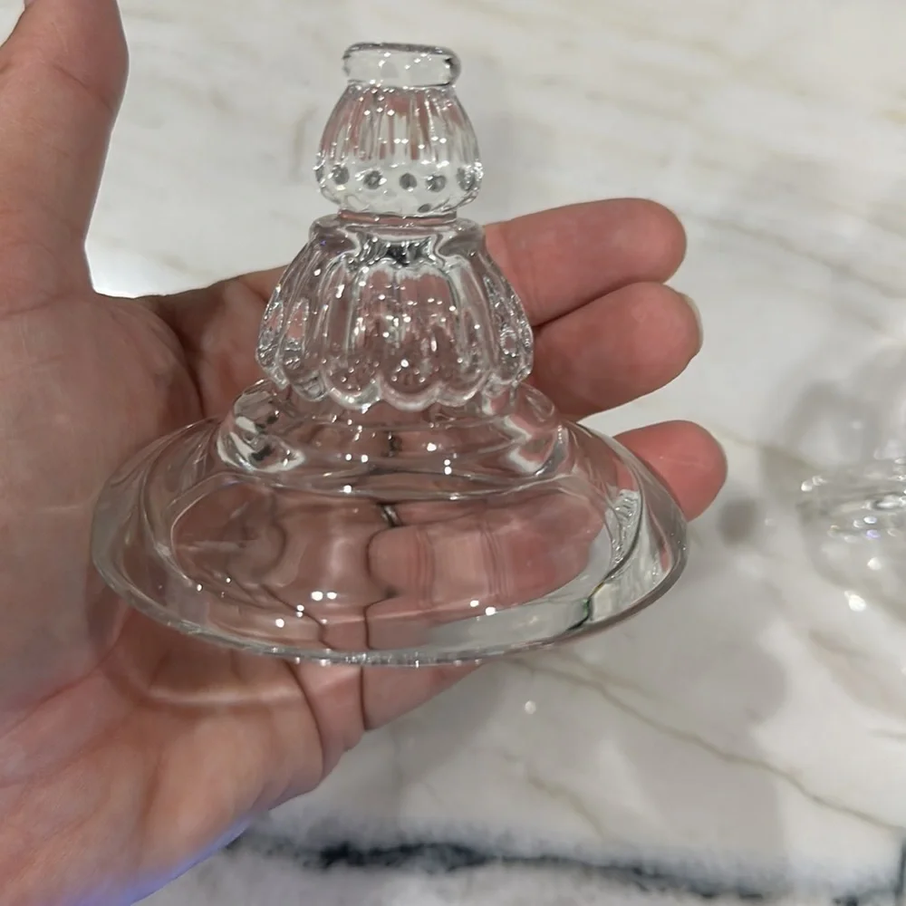 Vintage Fostoria American Open Sugar Bowl with non matching top
